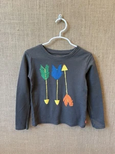 TEN Boys Grey Arrow Long Sleeve T Shirt Size 6 - Picture 1 of 2