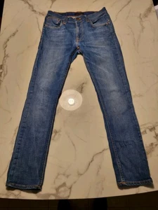 Nudie Jeans Mens W32 L32 Blue Denim Zip Fly Organic - Bild 1 von 8