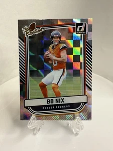 Bo Nix 2024 Donruss The Rookies Silver/Holo Checkerboard #TR-38 - Imagen 1 de 2