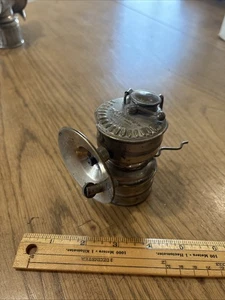 Bergmann "PFEIL" KARBIDLAMPE - vernickelt selten frühes Modell - Bild 1 von 15