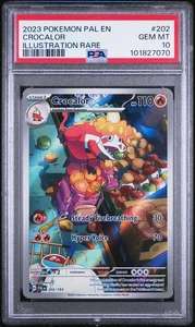 2023 POKEMON PAL EN-PALDEA EVOLVED ILLUSTRATION RARE #202 CROCALOR PSA 10 - Picture 1 of 2