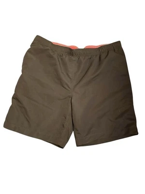 Lands' End Men’s  Swim Trunks Size XL 40-42 Navy Blue Red Lined Drawstring Waist - Image 1 of 4