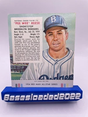 1954 Red Man Tobacco Full Tab-#15 NL Pee Wee Reese with tab Brooklyn Dodgers HOF - Image 1 of 2