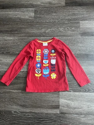 Top Hanna Andersson 120 Niña (6-7 Años) Rojo Manga Larga Foto 1 de 4