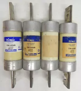 (4) Ferraz Shawmut TR125R Fusibile Ritardo Tempo 125 Amp 250v Fusibile Classe RK5 USATO - Foto 1 di 4