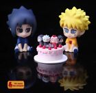 Anime ninja Shippuden Uchiha Sasuke & Uzumaki cute Figure Toy Gift cake decor