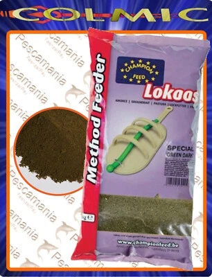 Gemahlener Fischköder Colmic Futterkorb Spezial Grün Dark - Champion Feed KG 1 - Bild 1 von 3