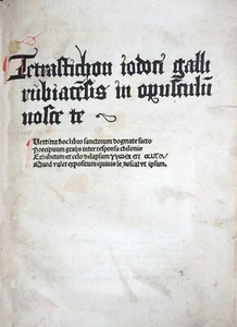 INKUNABEL HEIDELBERG KNOBLOCHZER VOLLSTÄNDIG SELTEN ERKENNE DICH SELBST 1489 - Bild 1 von 22