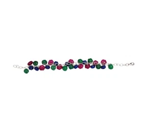 Ruby, Emerald, Sapphire Gemstone PumPkin Shape Bracelet For Girls/Women BS-1038 - Picture 1 of 3