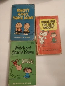 Nobody's Perfect Charlie, Watch out Charlie Peanuts, Charles Schulz VINTAGE NICE - Picture 1 of 12