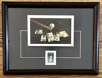 Estampilla de Babe Ruth mate y enmarcada arte impreso yanqui 13" x 10" Foto 1 de 4