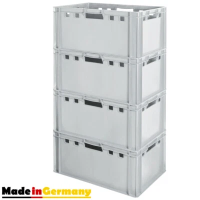 4 Fleischkiste Stapelkiste E3 Fleischerkiste Eurobox Metzgerkiste Grau Kingpower