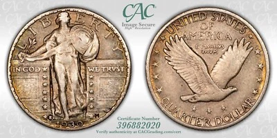1930-S Standing Liberty Quarter CACG XF-45 CAC - Image 1 of 3