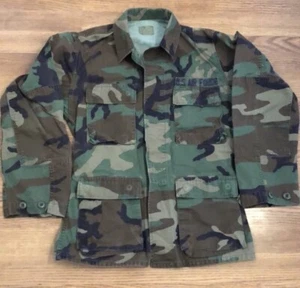 Vintage US Air Force Combat Woodland Camo Field Coat Size XSmall Regular - Picture 1 of 11