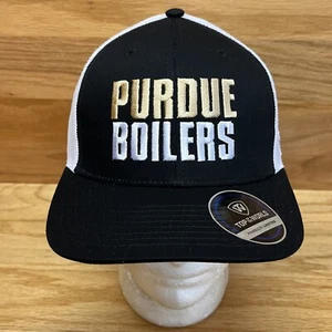 Purdue Boilermakers Hat Top Of The World Embroidered Spellout Mesh Snapback NWT - Picture 1 of 10