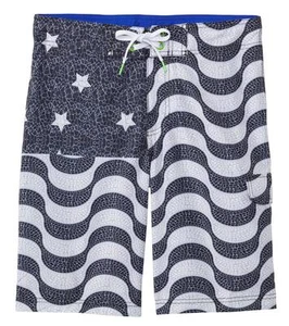 NWT MEN'S SPEEDO 7784012-980 RIO FLAG BOARDSHORT SHORTS TRUNK GRAY/WHITE  $60 - Picture 1 of 2