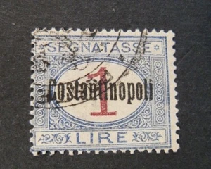 ITALIA, ITALY,1922 LEVANTE Costantinopoli "Segnatasse "  1 Lira MNH** Signed - Picture 1 of 2