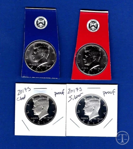2017 PDSS BU, Clad AND  Silver Proof Kennedy Half Dollar Set-P D From Mint Set Cover