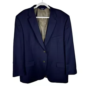 Joseph & Feiss Blazer Herren Größe 50R Marineblau 100 % Wolle Zwei-Knopf-Verschluss EUC - Bild 1 von 15