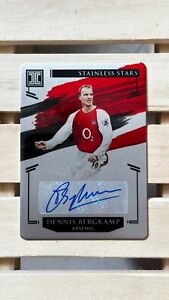 2020-21 Impeccable Stainless Stars DENNIS BERGKAMP Metal Auto #2/10 Arsenal