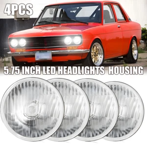 4pcs for Datsun 620 Pickup 1972-74 5.75" Round LED Headlights Hi/Lo Beam Housing - Foto 1 di 7