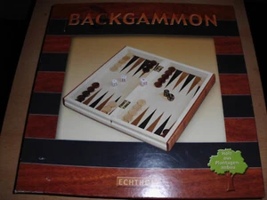 Brettspiel Gesellschaftsspiel Backgammon Echtholz - Bild 1 von 4