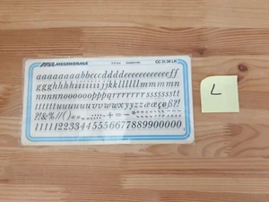 New Old Strock - Mecanorma - 9.8 MM - Baskerville-CC 31.36 LN -Transfer Card (L) - Picture 1 of 2