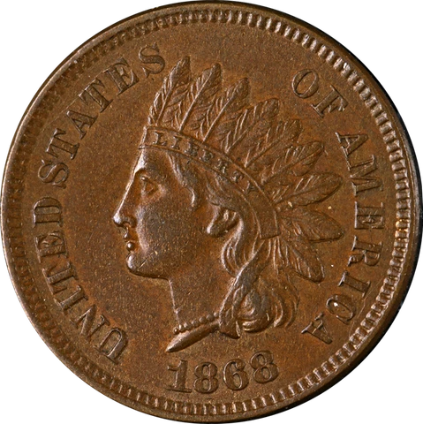 1868 Indian Cent Nice Unc Superb Eye Appeal Nice Strike Cover