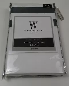 Wamsutta Hotel Border Micro Cotone Finta Euro in Bianco/Verde Foresta 26"x26" - Foto 1 di 3
