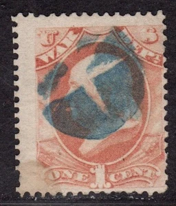 $US SC#o83 used, fine, fancy blue star cancel, stain LL, CV. 16 $ - Bild 1 von 2