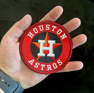 Houston Astros Logo Sleeve Emblem Patch Official Jersey MLB Home 4in. Sew Iron - Picture 1 of 3