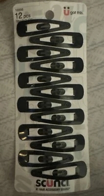 Paquete de 4 pinzas a presión Scunci pasadores para el cabello, 12 quilates Foto 1 de 2