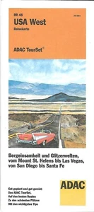 1998 ADAC TourSet Road Map WESTERN UNITED STATES Las Vegas San Diego German Text - Picture 1 of 4