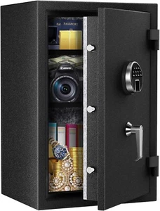 Fireproof Safe Box with Digital Keypad, Fire-Resistant Security Safe for Home & - Picture 1 of 8