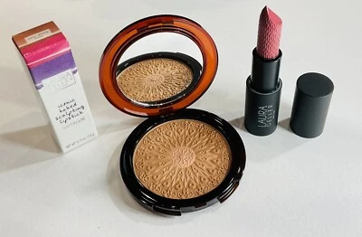 LAURA GELLER Mediterranean Moroccan Bronzer Powder & Astor Place Tulip Lipstick - Image 1 of 4