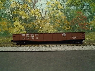 MICRO-TRAINS N SCALE #48010 50' GONDOLA FISHBELLY w/DROP ENDS PENNSYLVANIA #3527 - Image 1 of 3