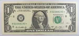 Billete De 1 Dólar Año 2013 Con Estrella.Especial Para Colección - Picture 1 of 2