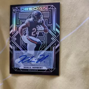 2021 Obsidian Khalil Herbert Rookie Auto /199 - Chicago Bears - Picture 1 of 2