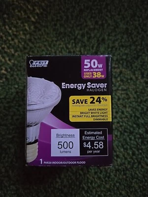  Feit 50w Light Bulb PAR20 Flood Bright White Dimmable  52300   - Image 1 of 4