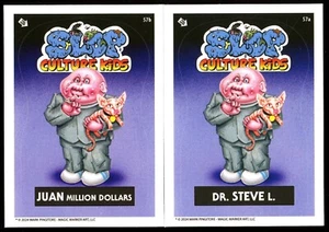 2x) Dr. Evil Austin Powers Mike Myers ~ Slop Culture Garbage Pail Kids Spoof - Picture 1 of 2