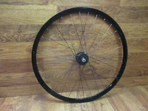 VINTAGE AMERICAN CLASSIC 100x9qr 6 BOLT DISC BRAKE 26" FRONT MTB WHEEL - BLACK - Picture 1 of 8