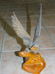VINTAGE HANDGESCHNITZTE ADLER SKULPTUR AUS HOLZ, FIGUR - Bild 1 von 7