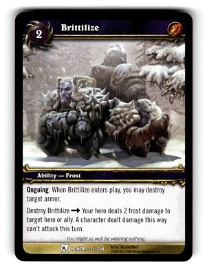 World of Warcraft TCG Fields of Honor Trading Card Brittilize #33 - Image 1 of 4