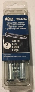 ANCLAJES DE PARED HUECOS AZULES HALCÓN 3/16" LARGOS 0326652 NUEVOS.....1 paquete de 3 - Imagen 1 de 3