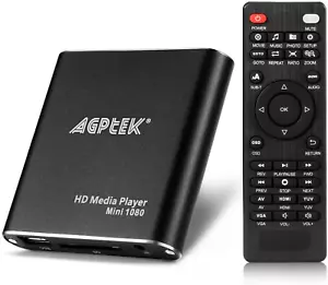 HDMI Media Player, Black Mini 1080P Full-Hd Ultra HDMI Digital Media Player for - Picture 1 of 10