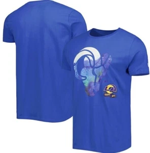 New Era Men's 5XL Big & Tall NFL Los Angeles Rams NFC Short Sleeve Blue T-Shirt - Picture 1 of 8