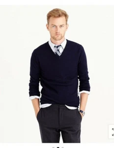 J CREW MEN'S MERINO WOOL SLIM FIT V NECK SWEATER SMALL PURPLE - Picture 1 of 7