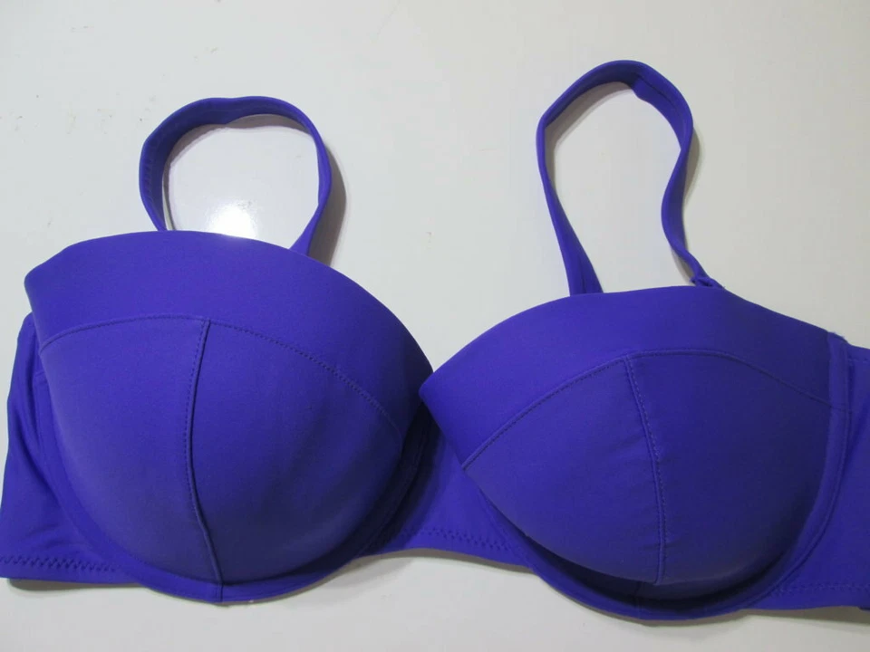 Old Navy 女式 XL 码比基尼上衣皇家蓝色钢圈内衬可调节肩带 — 第 1/4 张图片