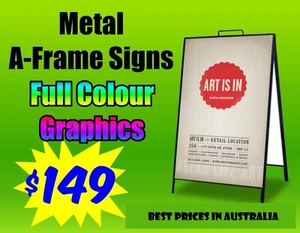 A Frame Sign (Sandwich Board) Metal Face 600x900mm A-Frame FULL COLOUR PRINTED - Picture 1 of 1