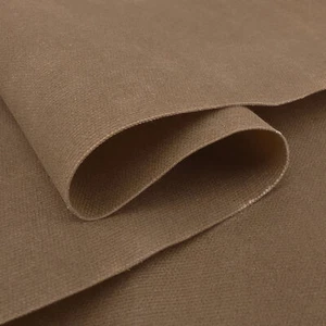 Waxed Canvas Army Duck & Canvas Tan Fabric By the Yard Material Jackets 16Ounce - Picture 1 of 46